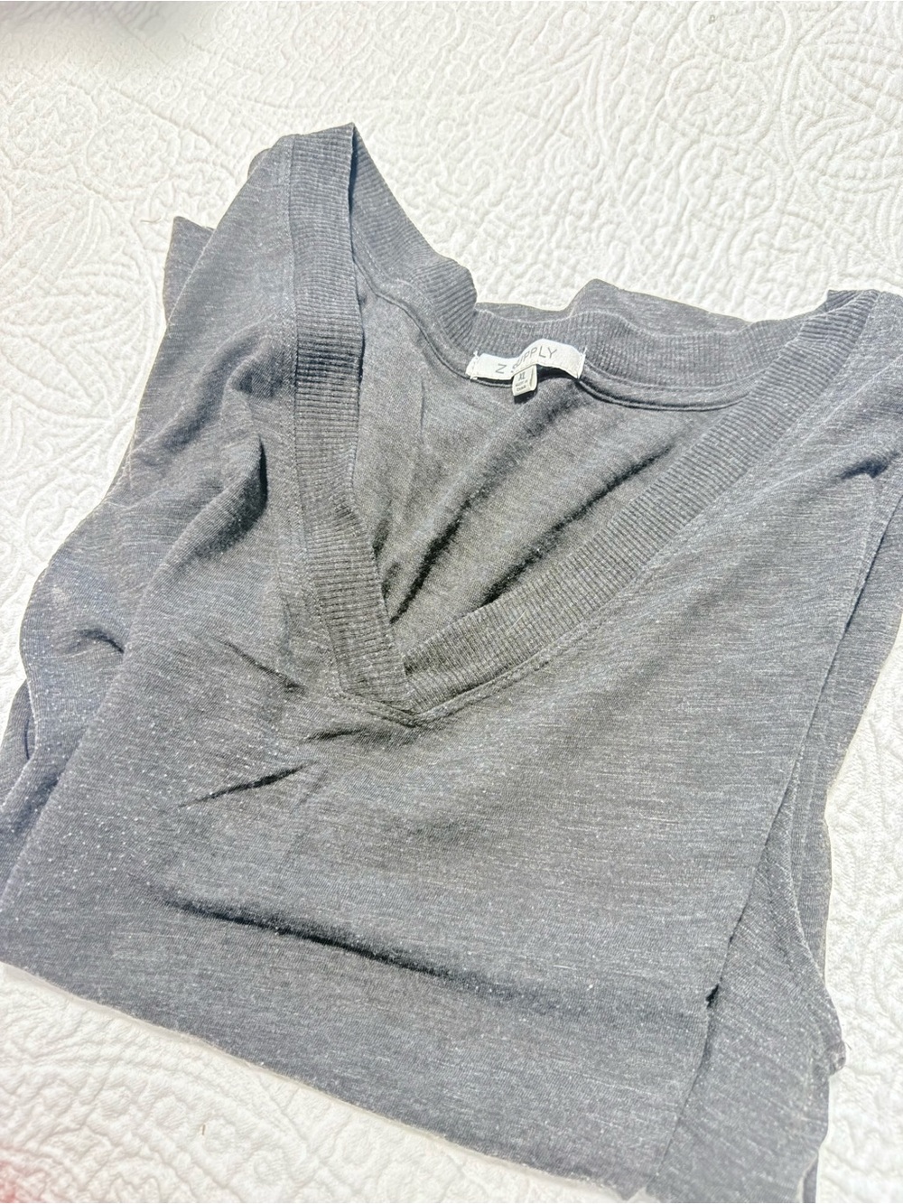 Z Supply Charcoal Gray V-Neck Tank
